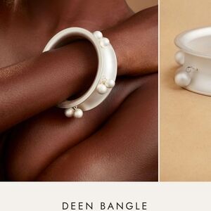 DEEN khoi Bangle SILVER WHITE Bracelet, Brand New With TAG